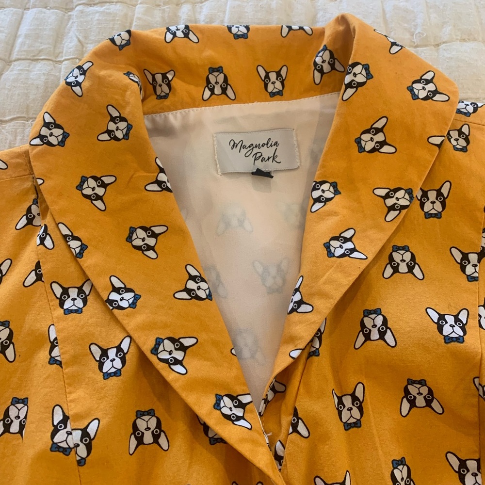 Magnolia Park French Bulldog Print Women's Top View 2